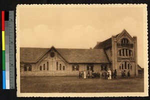 Missionary sisters and children outside of a convent, Bafwabaka, Congo, ca.1920-1940