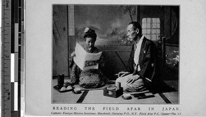 Reading the Field Afar, Japan, ca. 1920-1940
