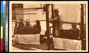 Girls working at looms, Ghardaïa, Algeria, ca.1920-1940