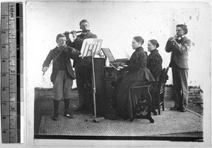 Home concert, Pang Chuang, Shandong, China, ca.1890