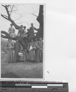 Novices picnic at Fushun, China, 1934