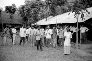 Bangladesh Lutheran Church/BLC, October 1991. Bishop Julius Paul from ELCM, Malaysia visiting B