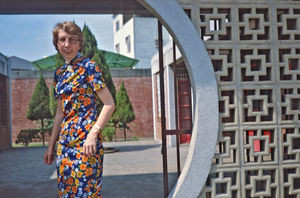 Missionary and Teacher Ulla Christiansen. Sent by DMS to Taiwan, 1972-89. The photo taken by th