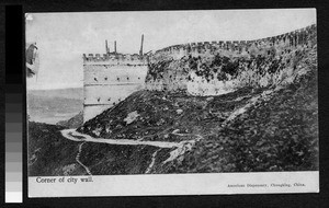 City fortification, Sichuan, China, ca.1900-1920