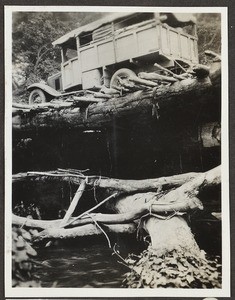 Truck crossing a bridge, Tanzania