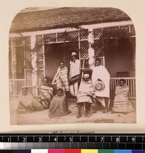 Group portrait of Malagasy men, Madagascar, ca. 1865-1885