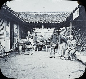 Street Barber, Canton, China, ca. 1905-1914