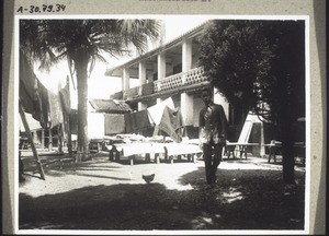 Airing the beds in the school yard in Kayintschu