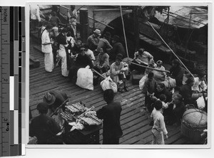 On the wharf at Hong Kong, China, 1938