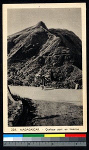 Porter on mountain road, Madagascar, ca.1920-1940