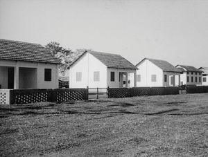 Grahampur Agricultural School, Assam, North India, founded 1966. Staff accomodations and dining