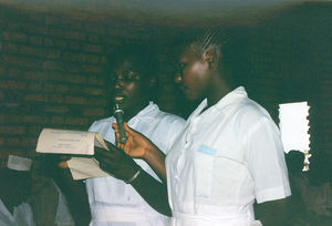 ELCT, Karagwe Diocese, Tanzania. Nyakahanga Hospital. From graduation at the Nursing Preschool