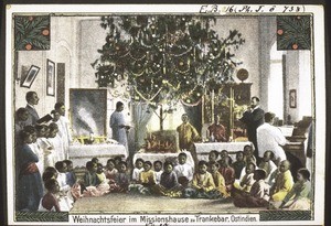 Christmas celebration in the mission house in Tranquebar, India