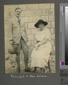 Mr. and Mrs. Grieve, Kikuyu, Kenya, August 1926