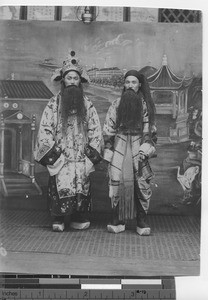 A scene in a Chinese theater at Hubei, China, 1913