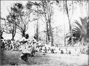 Children's games: boys in a sack race, Gonja, Tanzania, 1927