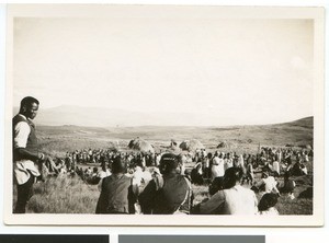 Guests of a Zulu wedding, Pomeroy, South Africa