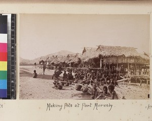 Villagers making pots, Port Moresby, Papua New Guinea, ca. 1890