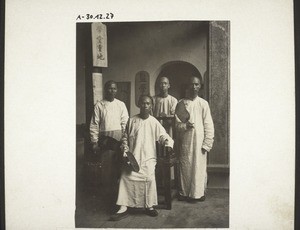 Distinguished chinese men in their summer clothing