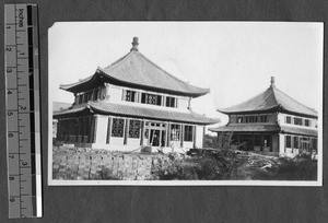 Buildings under construction, Yenching Women's college, Beijing, China, 1925