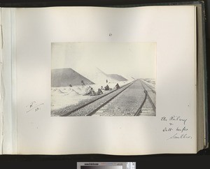 Railway and Salt Heaps, Sambhar, India, ca.1900