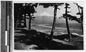 Fuji from side Miho, Japan, ca. 1920-1940