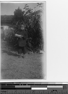 A blind child at Luoding, China, 1925