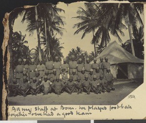 Lt. Irvine and ANMC orderlies, Dar es Salaam, Tanzania, 1918