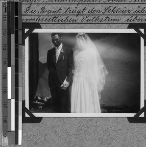 Abner Silinga with his wife on the wedding day, Baziya, South Africa East