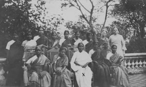 Tiruvannamalai, South Arcot District, India, 1932. A small group from the Ladies' Club, Mission