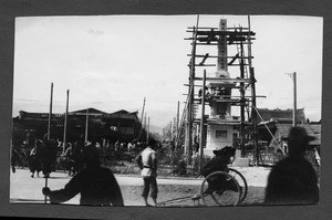 Construction of new monument near South Street, Fuzhou, Fujian, China, ca.1925-1935