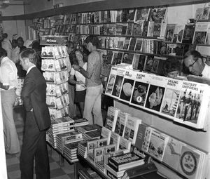 The new Family Bookshop at the opening in 1973