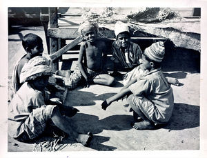 Boys playing Knucklebones. Aden Photo used 1950