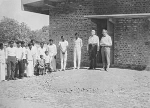 Dedication of the reading room/library at Chapai Nawabganj, East Pakistan, 1969. The Chairman o