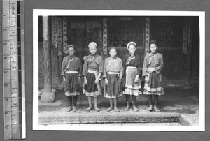 Young Tibetan women, Tibet, China, ca.1941