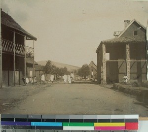 Street scene with buildings on both sides, Madagascar