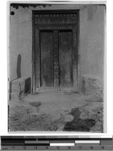 Door of an Arab house, East Africa