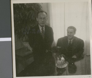 Logan Fox with Shoichi Oka, Ibaraki, Japan, ca.1948-1952