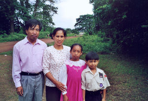 Daniel and Evangeline Wagang and their two children Rebekka (10) and Jonathan(6), 2001