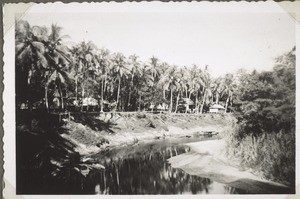 Flusslandschaft bei Niederwasser (Barito)