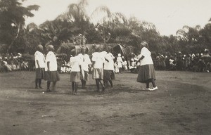 Folk dance at women's anniversary, Nigeria, 1934