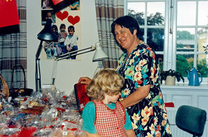 DMS's birthday, June 1997. The photo shows Brita Johansen