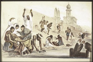 Dying hindu on the shores of the holy river Ganges