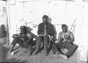 African men in a compound, Pretoria, South Africa, ca. 1896-1911