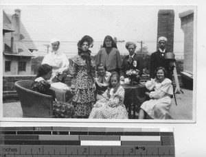 Cast of "Little Women" at the Academy at Dalian, China, 1934