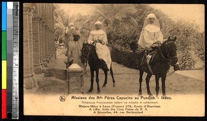 Franciscan nuns on horses, Punjab, India, ca.1920-1940