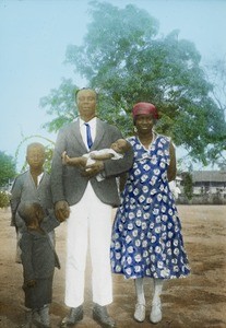 Ibo Church Leader and Family at Calabar, Calabar, Nigeria, ca. 1930-1940