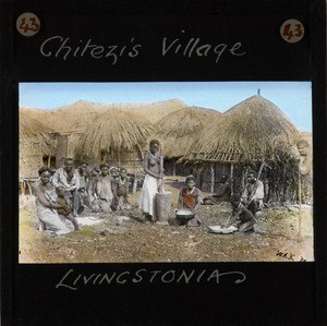 "Chitezis Village, Livingstonia" Malawi, ca.1895