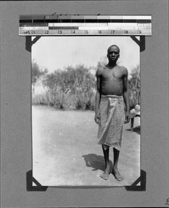 African man suffering from sleeping sickness, Nyasa, Tanzania, 1929