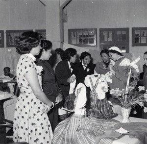 Mrs. A. Soucadaux visiting the fair in the F.C.J.F. in Antananarivo, Madagascar